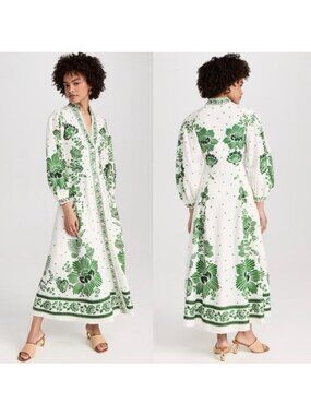 green flapper dresses Green Bright Yard Maxi Dress – FARM Rio main image 1